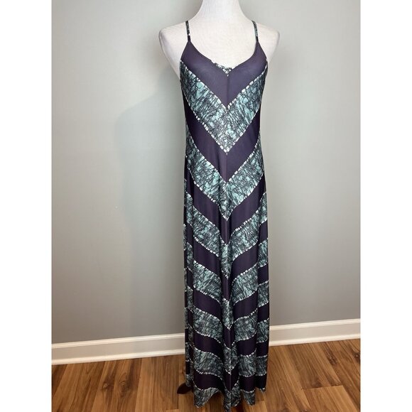 Vix Paula Hermanny Maxi Dress Size Medium Purple Summer Resort Polyester Spandex - Picture 1 of 15